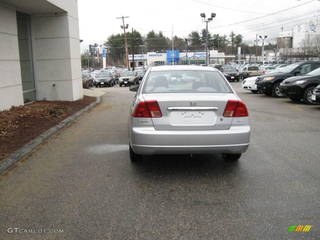 2002 Civic EX Sedan - Satin Silver Metallic / Gray photo #8