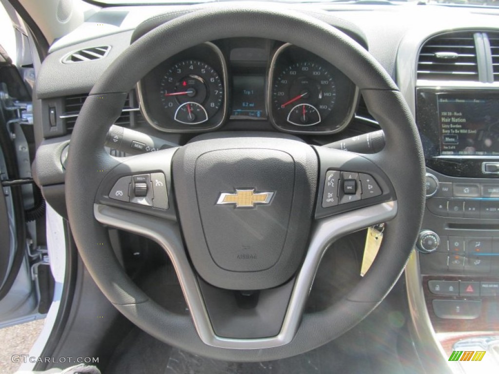 2013 Chevrolet Malibu LT Jet Black Steering Wheel Photo #70008943