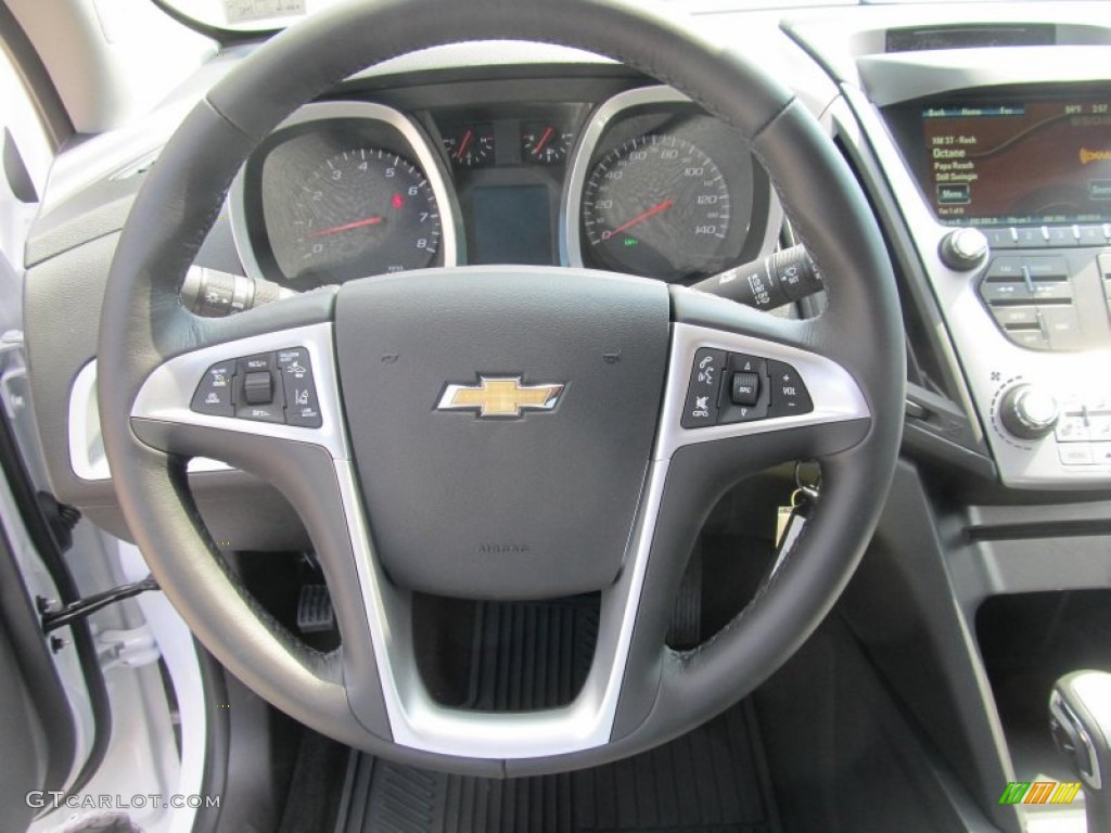 2013 Chevrolet Equinox LTZ AWD Jet Black Steering Wheel Photo #70009708