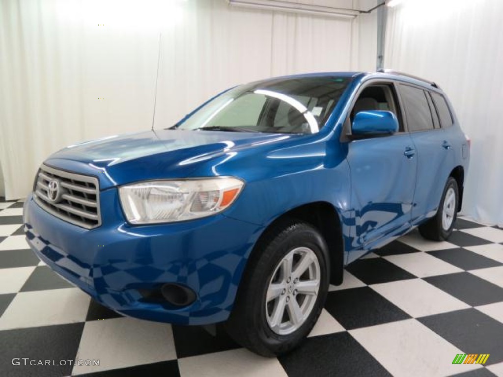 2008 Highlander  - Blue Streak Metallic / Ash Gray photo #3