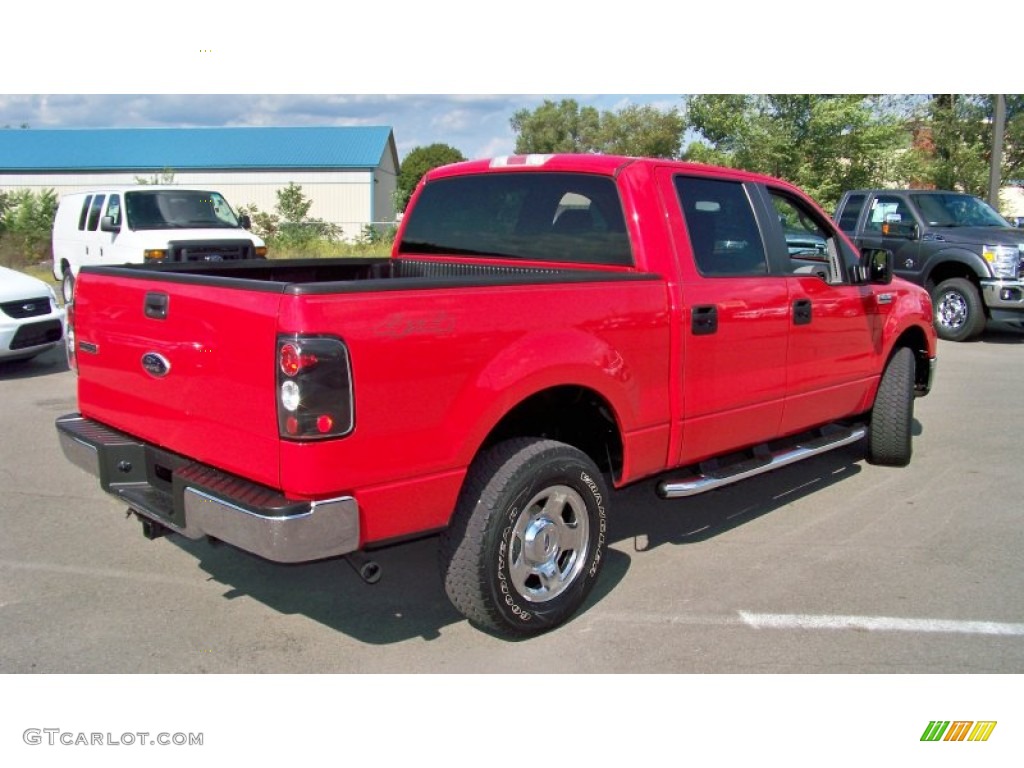 Bright Red 2007 Ford F150 XLT SuperCrew 4x4 Exterior Photo #70010676