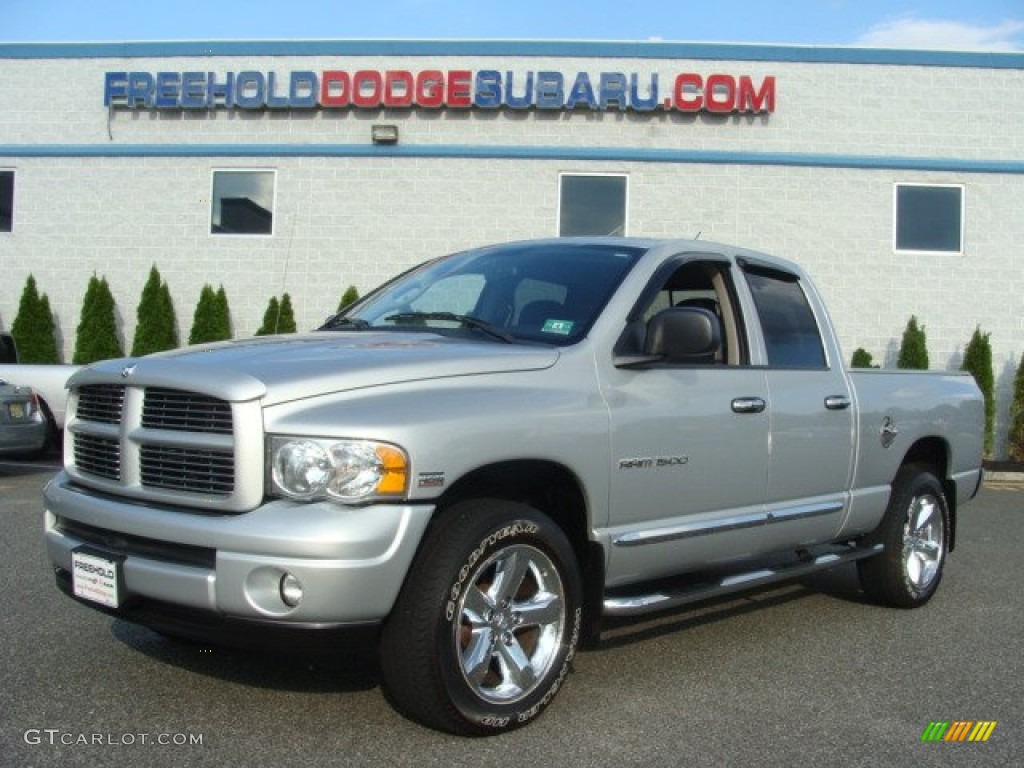 2004 Ram 1500 SLT Quad Cab 4x4 - Bright Silver Metallic / Dark Slate Gray photo #1