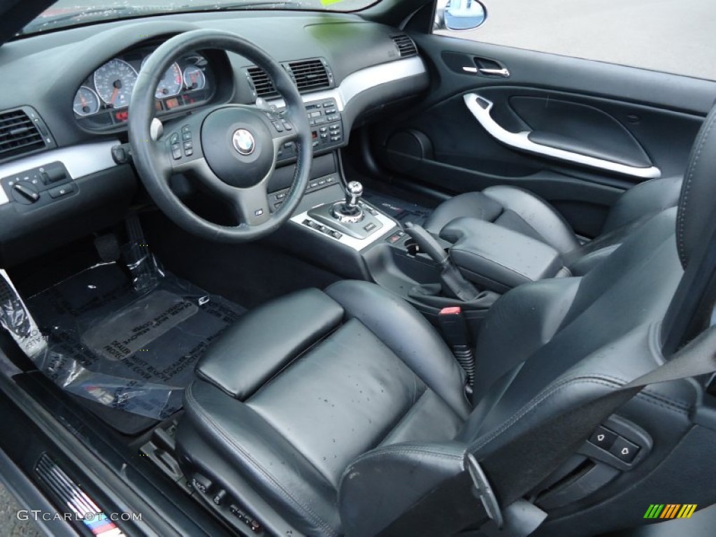 Black Interior 2005 BMW M3 Convertible Photo #70012381