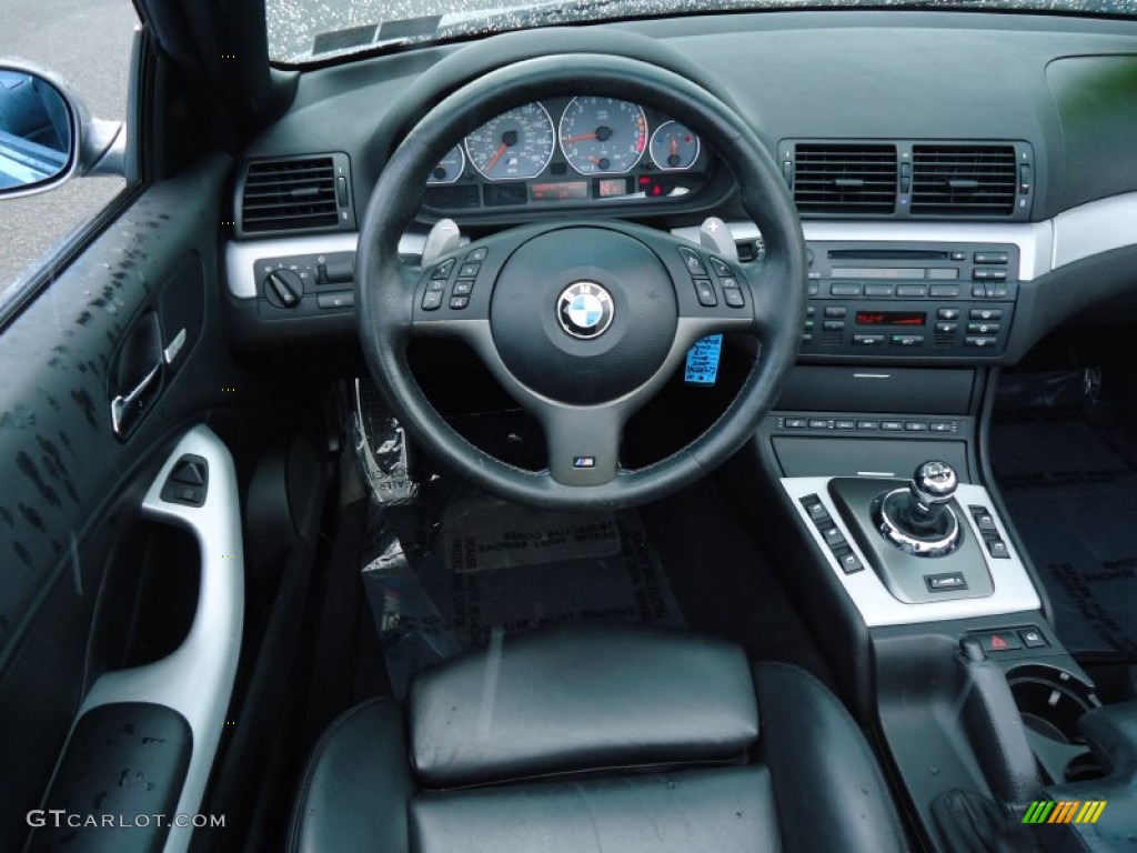 2005 BMW M3 Convertible Black Dashboard Photo #70012475