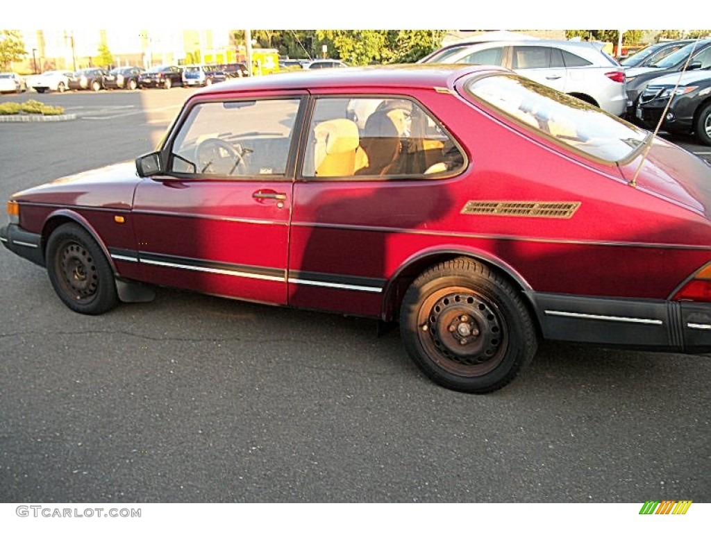 1993 900 S Coupe - Ruby Red Pearl Metallic / Beige photo #3