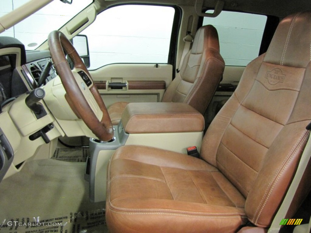 2008 Ford F450 Super Duty King Ranch Crew Cab 4x4 Dually Front Seat Photo #70013234