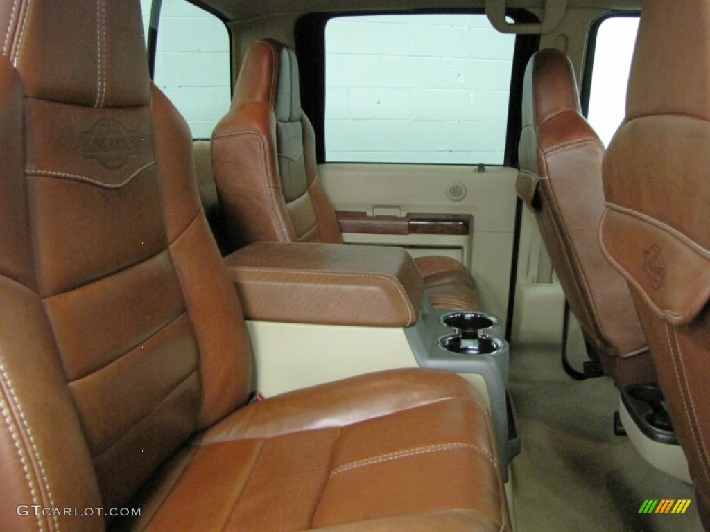 2008 Ford F450 Super Duty King Ranch Crew Cab 4x4 Dually Rear Seat Photo #70013265
