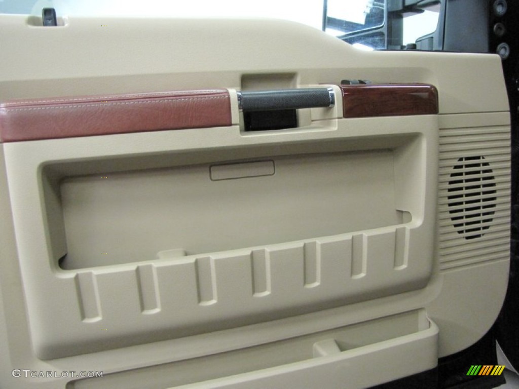 2008 Ford F450 Super Duty King Ranch Crew Cab 4x4 Dually Chaparral Leather Door Panel Photo #70013322