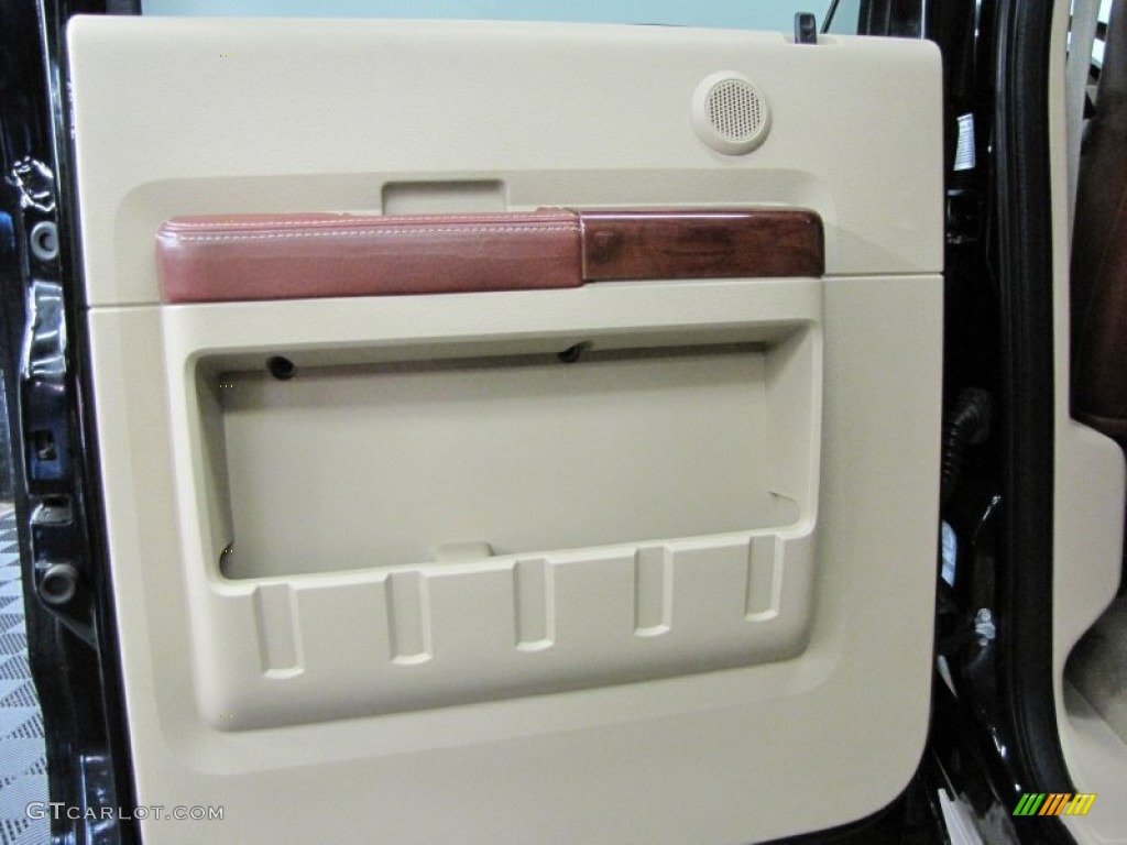 2008 Ford F450 Super Duty King Ranch Crew Cab 4x4 Dually Chaparral Leather Door Panel Photo #70013343
