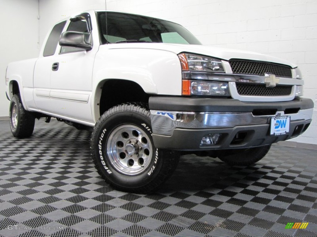 2004 Silverado 1500 Z71 Extended Cab 4x4 - Summit White / Medium Gray photo #1