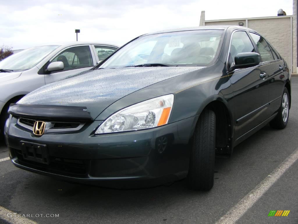 2005 Accord EX-L V6 Sedan - Deep Green Pearl / Ivory photo #1