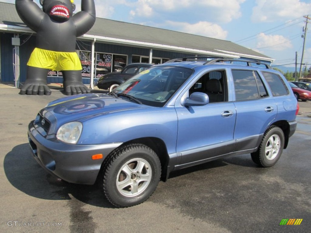 2002 Santa Fe GLS - Crystal Blue / Gray photo #1