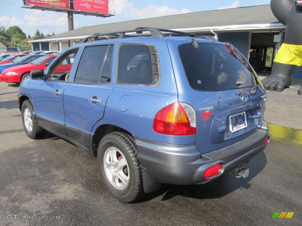 2002 Santa Fe GLS - Crystal Blue / Gray photo #3