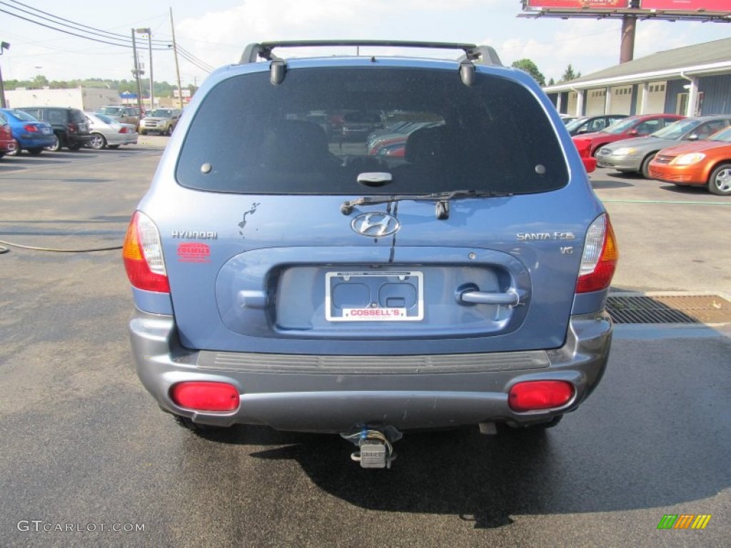 2002 Santa Fe GLS - Crystal Blue / Gray photo #4