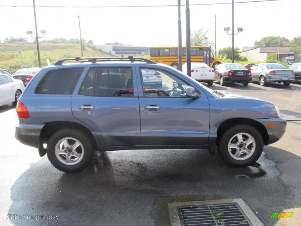 2002 Santa Fe GLS - Crystal Blue / Gray photo #5
