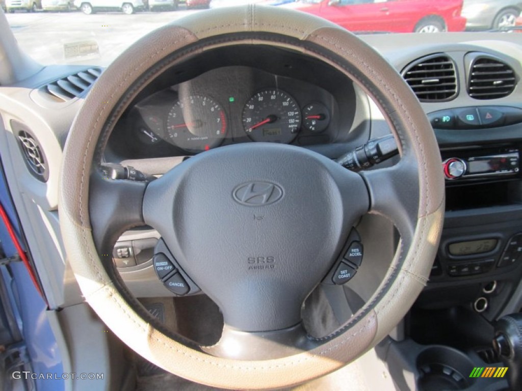 2002 Santa Fe GLS - Crystal Blue / Gray photo #11