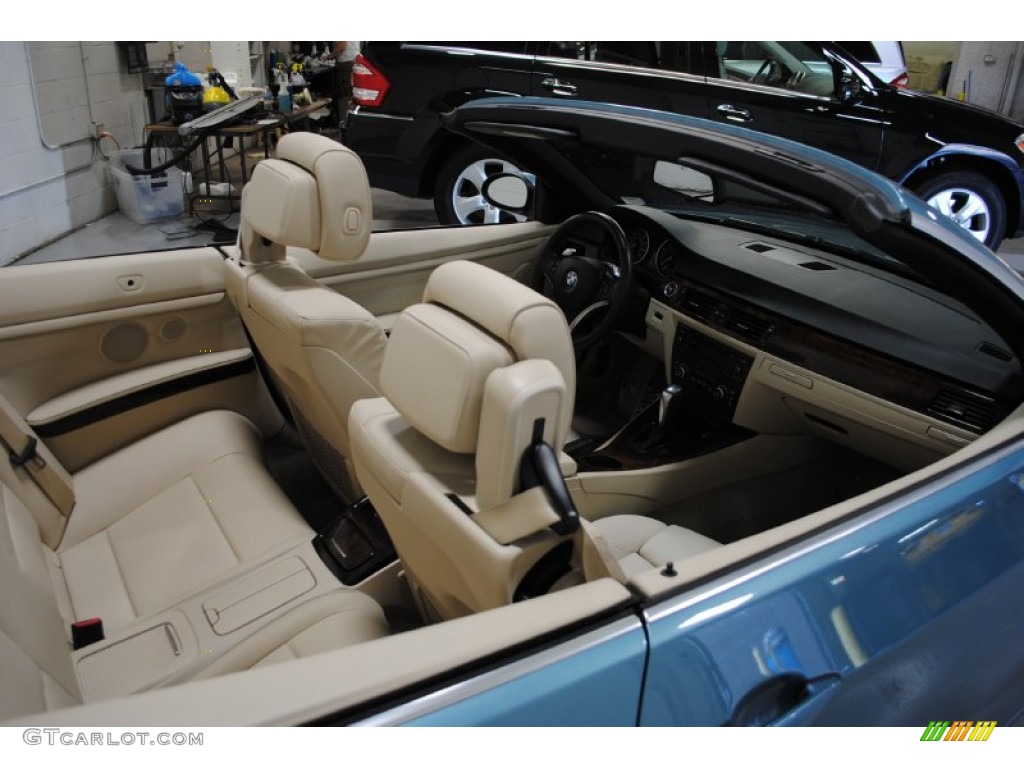 2009 3 Series 328i Convertible - Atlantic Blue Metallic / Cream Beige Dakota Leather photo #10