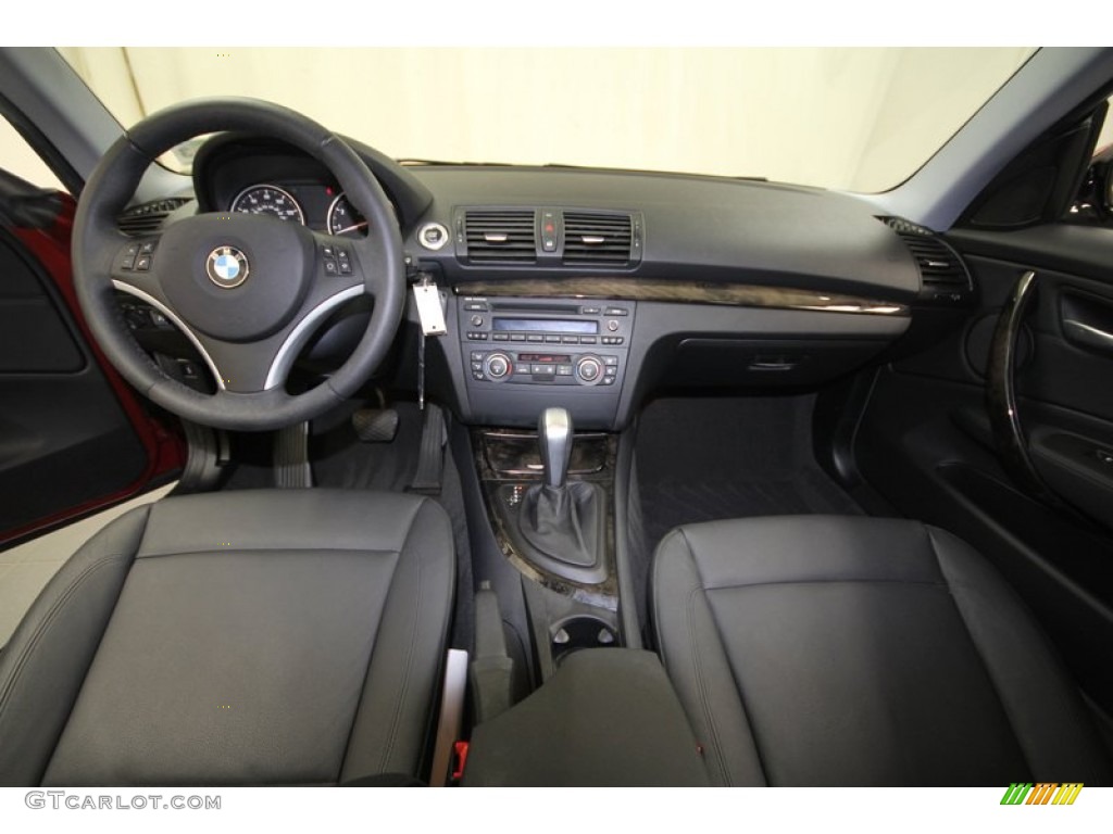 2009 BMW 1 Series 128i Coupe Black Dashboard Photo #70021962