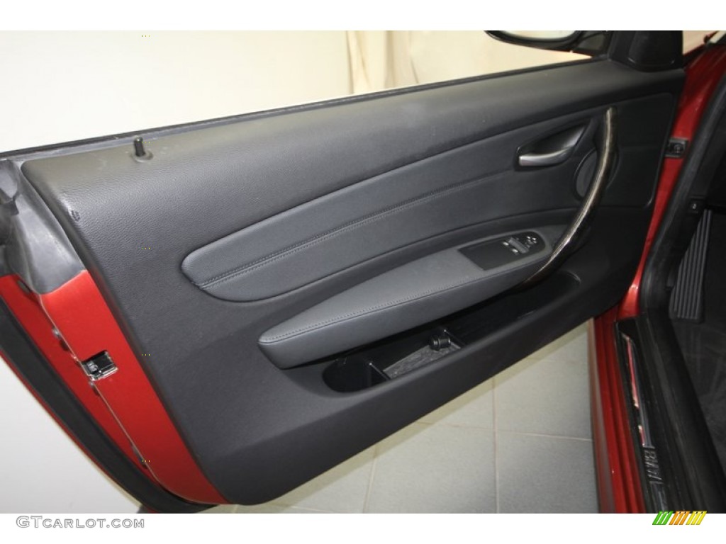 2009 BMW 1 Series 128i Coupe Black Door Panel Photo #70022088