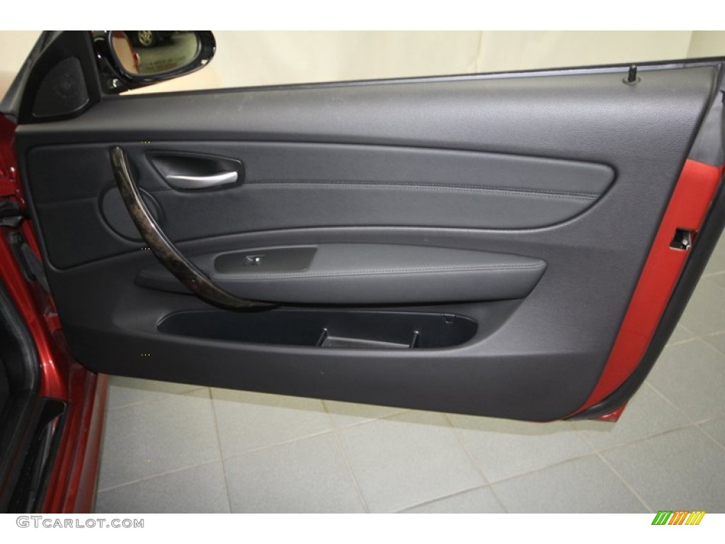 2009 BMW 1 Series 128i Coupe Black Door Panel Photo #70022283