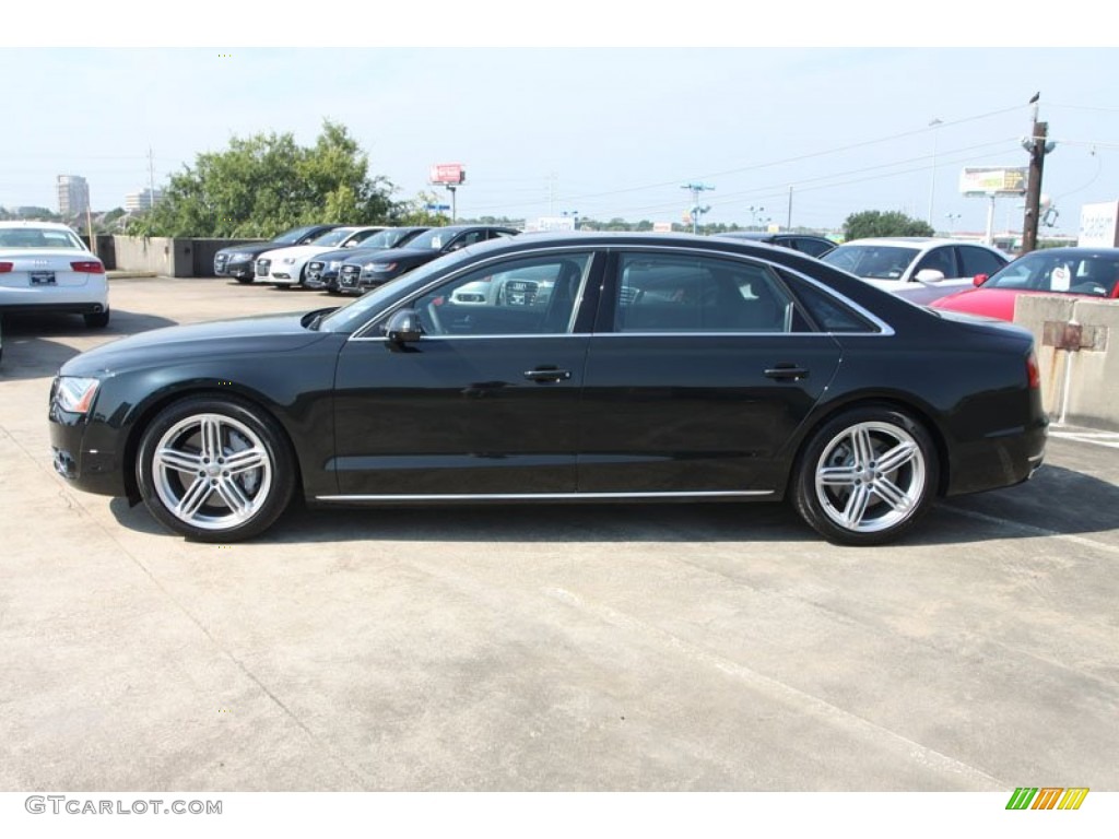 Emerald Black Metallic 2013 Audi A8 L 4.0T quattro Exterior Photo #70023322