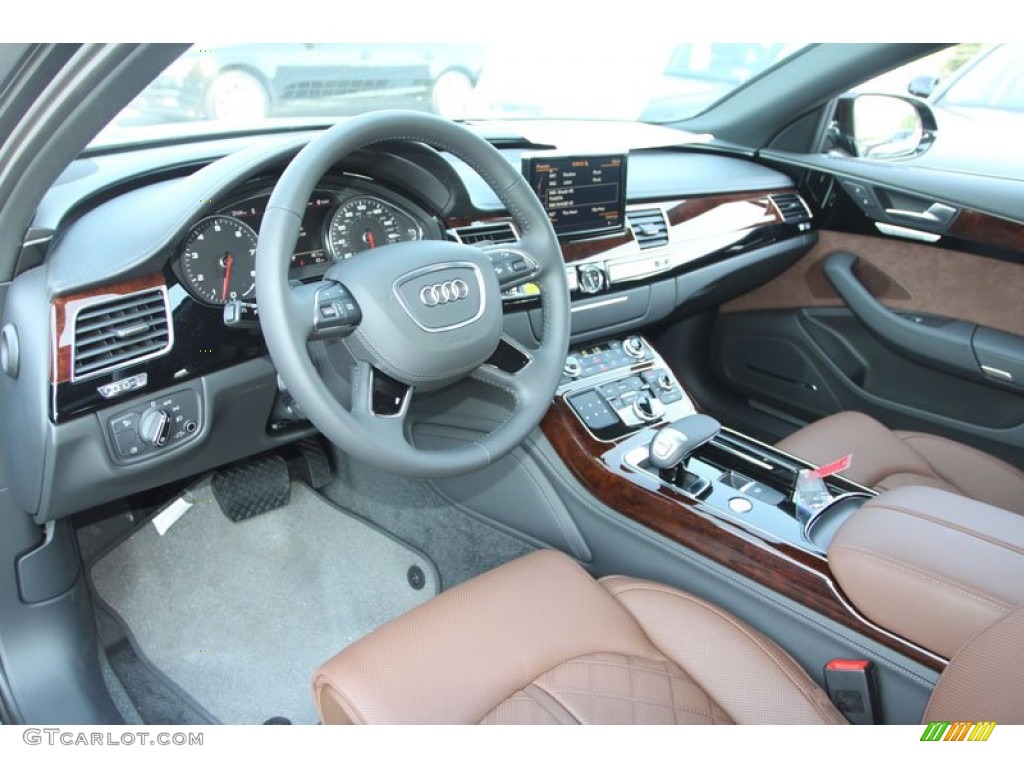 Nougat Brown Interior 2013 Audi A8 L 4.0T quattro Photo #70023391