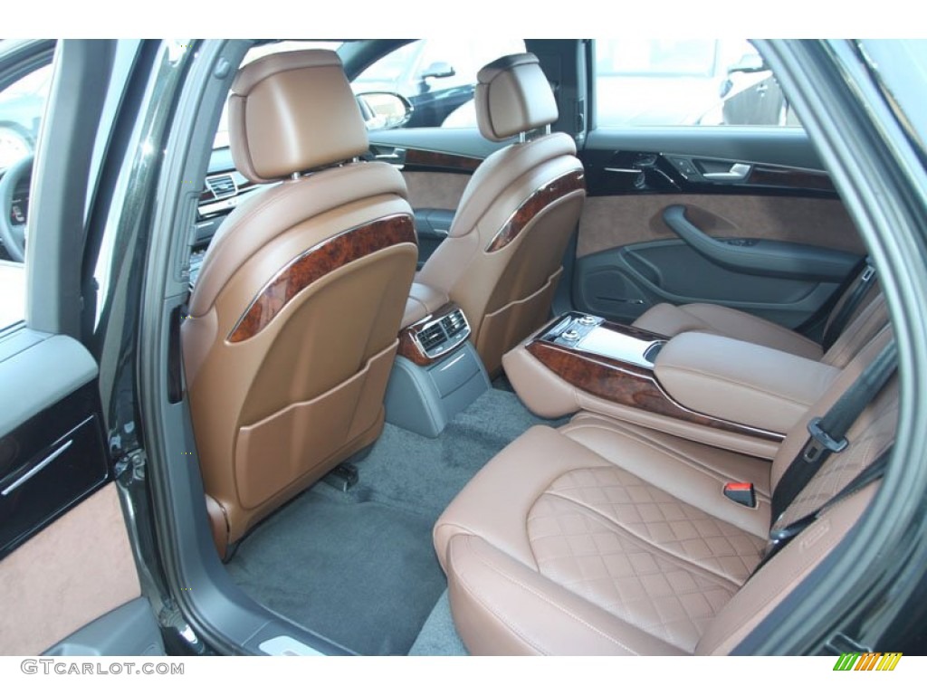 Nougat Brown Interior 2013 Audi A8 L 4.0T quattro Photo #70023442