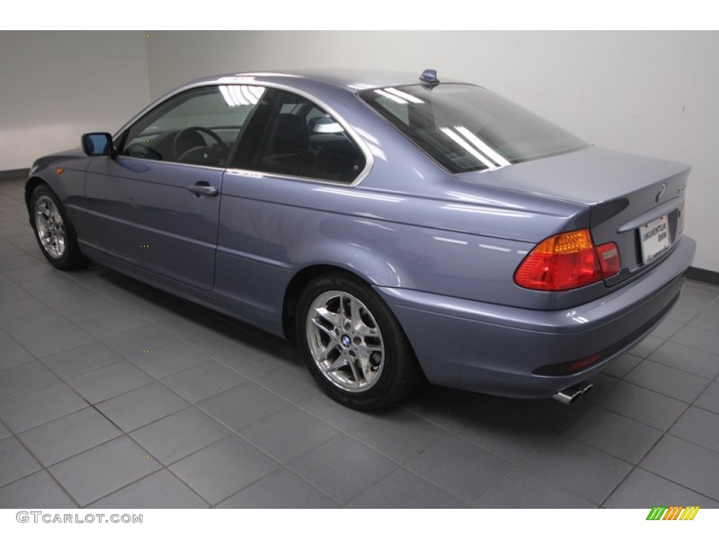 2004 3 Series 325i Coupe - Steel Blue Metallic / Grey photo #5