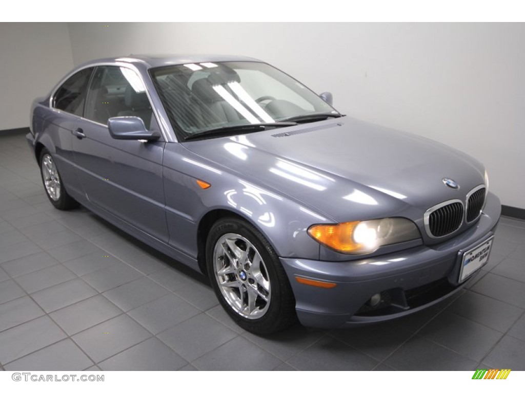 2004 3 Series 325i Coupe - Steel Blue Metallic / Grey photo #8