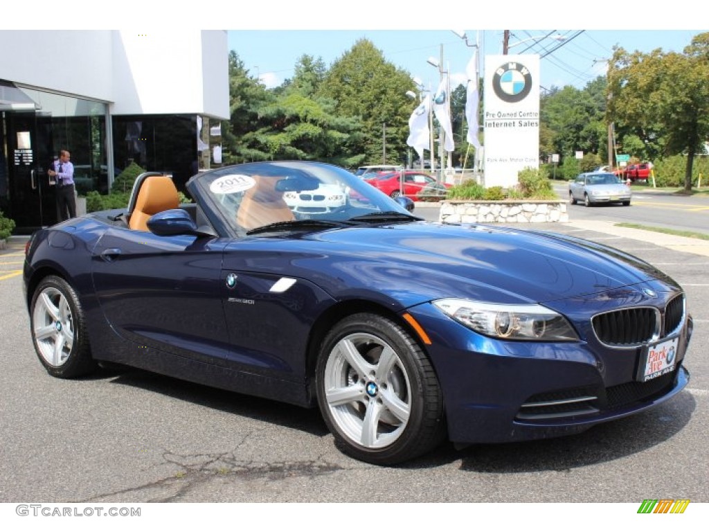 2011 Z4 sDrive30i Roadster - Deep Sea Blue Metallic / Walnut photo #3