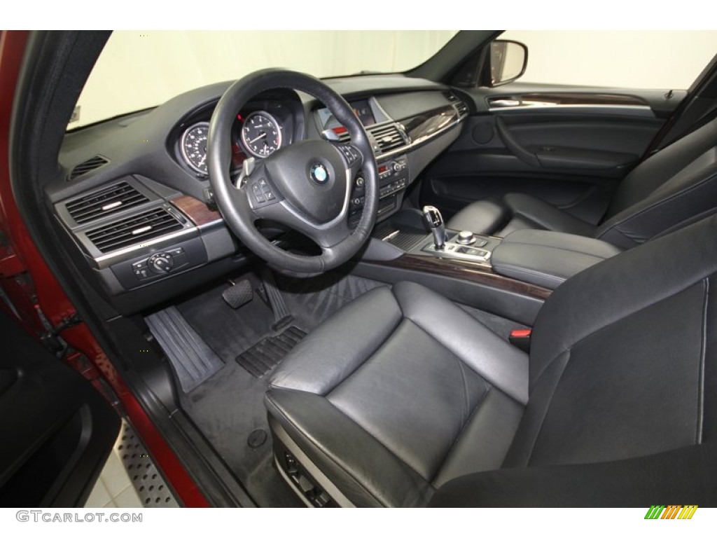 Black Nevada Leather Interior 2009 BMW X6 xDrive50i Photo #70025899