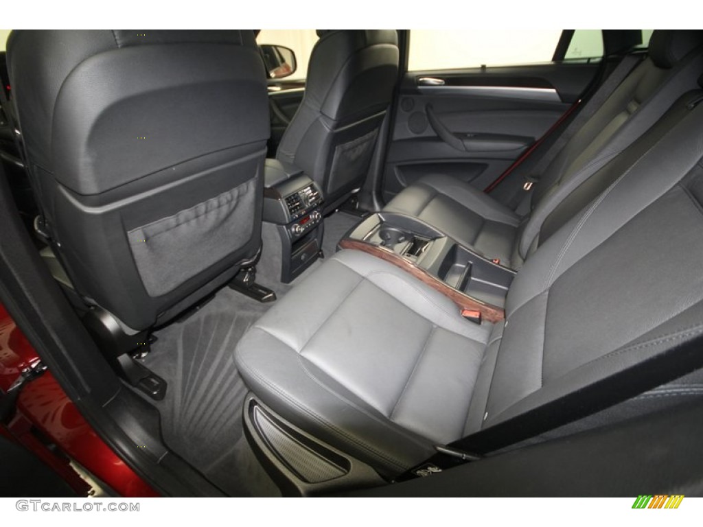Black Nevada Leather Interior 2009 BMW X6 xDrive50i Photo #70026100
