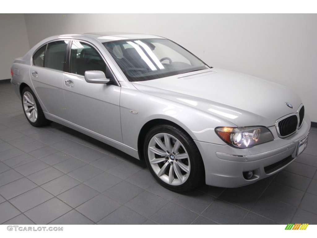 2008 7 Series 750i Sedan - Titanium Silver Metallic / Black photo #7