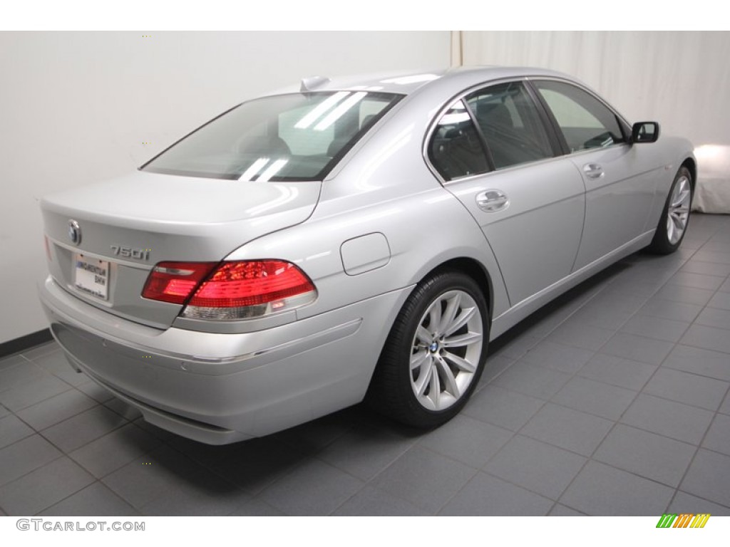 2008 7 Series 750i Sedan - Titanium Silver Metallic / Black photo #9
