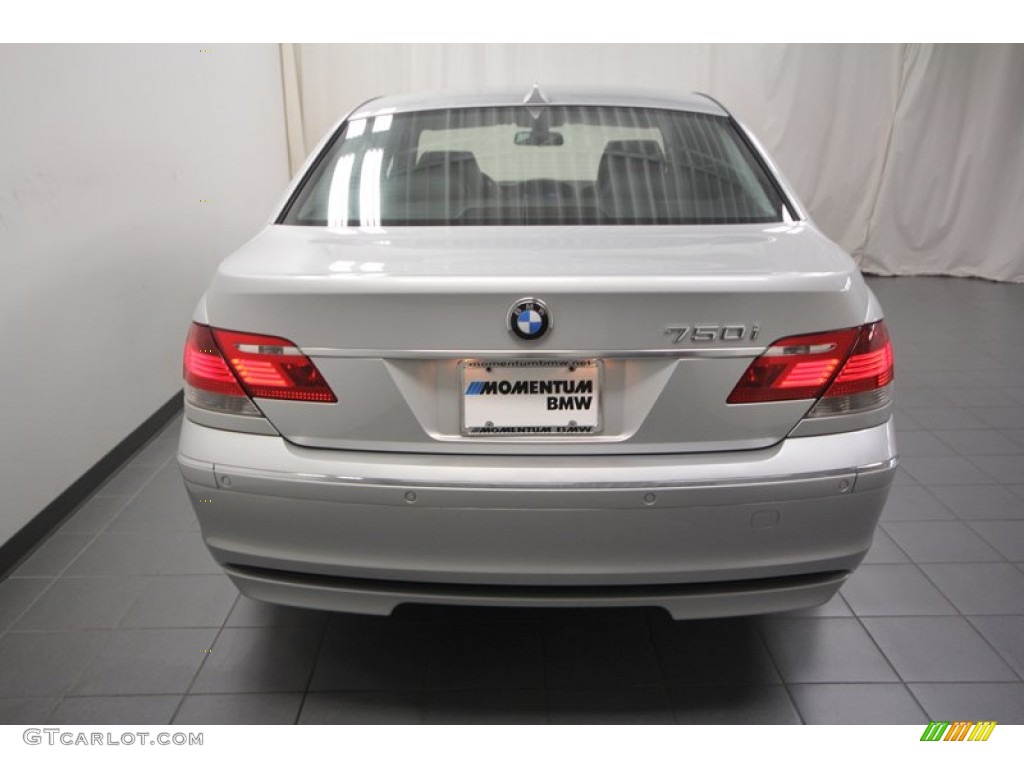 2008 7 Series 750i Sedan - Titanium Silver Metallic / Black photo #10