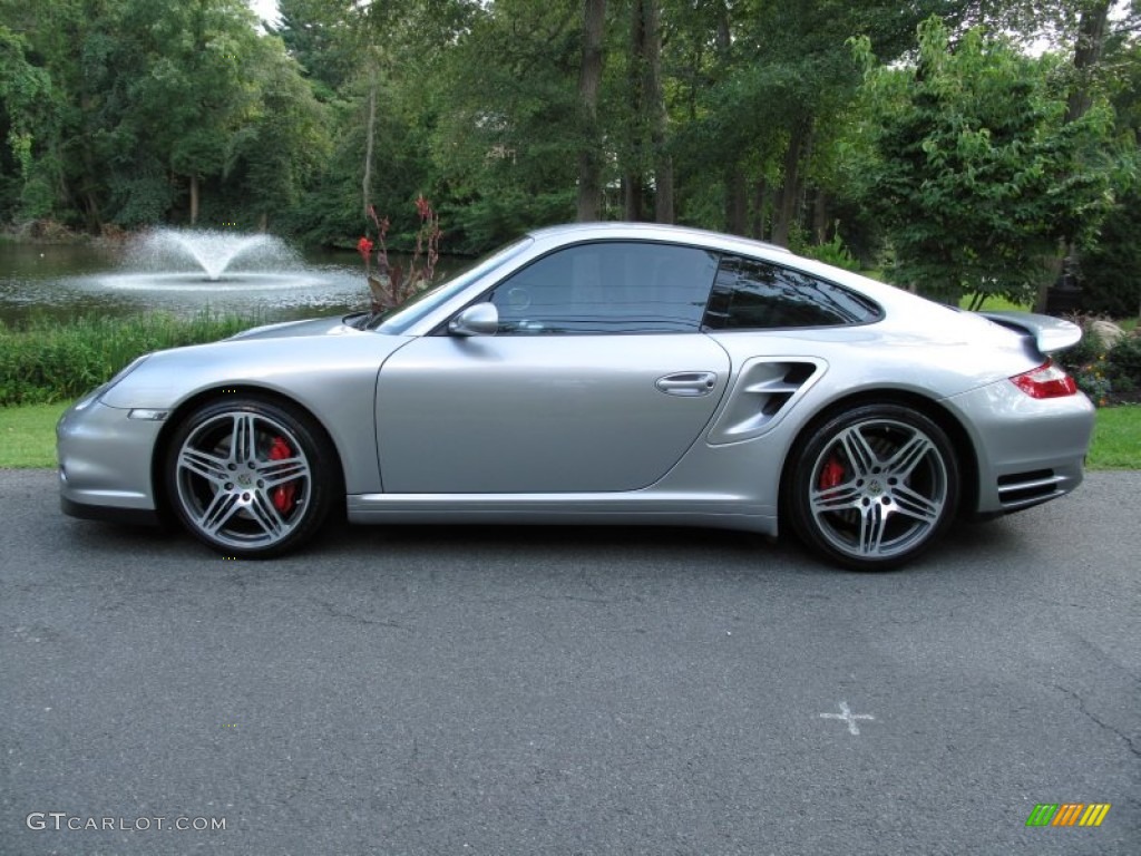 2007 911 Turbo Coupe - GT Silver Metallic / Black photo #3