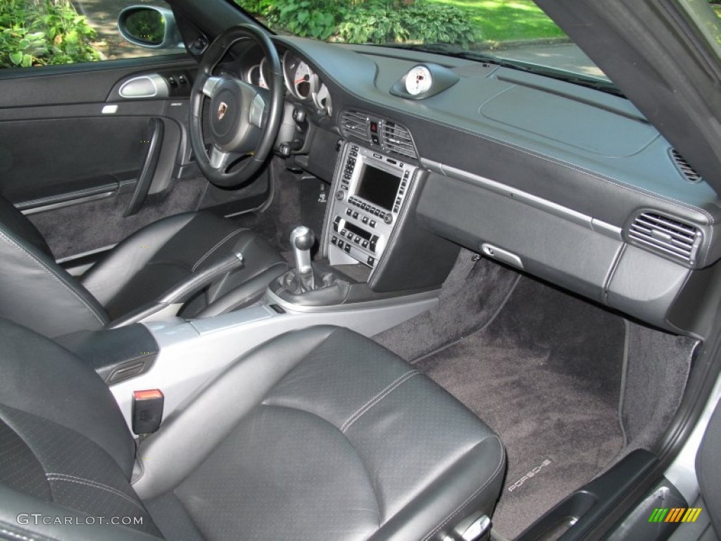 Black Interior 2007 Porsche 911 Turbo Coupe Photo #70026741