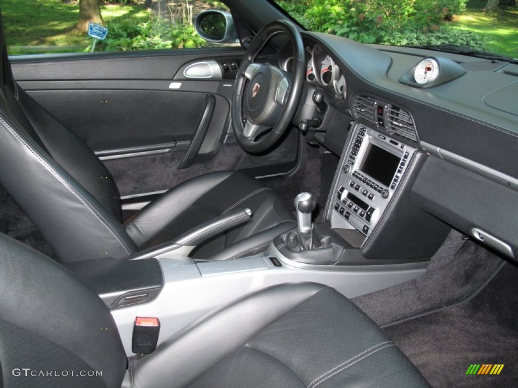 Black Interior 2007 Porsche 911 Turbo Coupe Photo #70026766