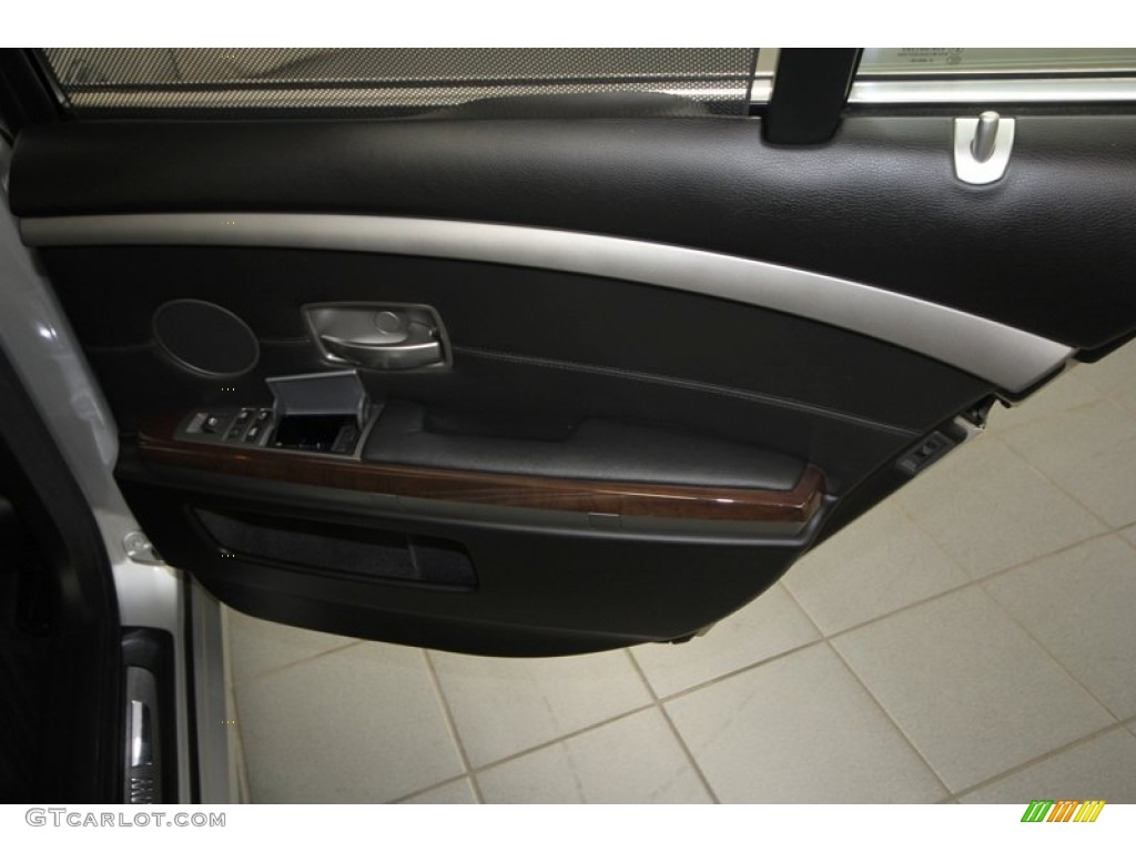 2008 BMW 7 Series 750i Sedan Black Door Panel Photo #70026770