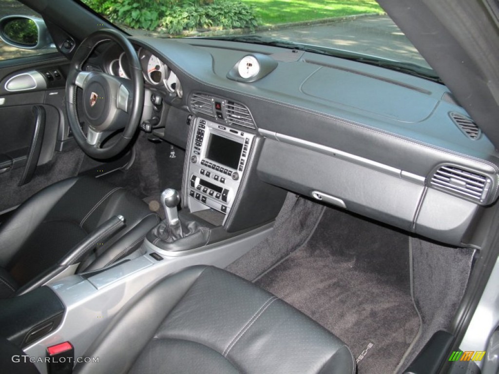 2007 Porsche 911 Turbo Coupe Black Dashboard Photo #70026778