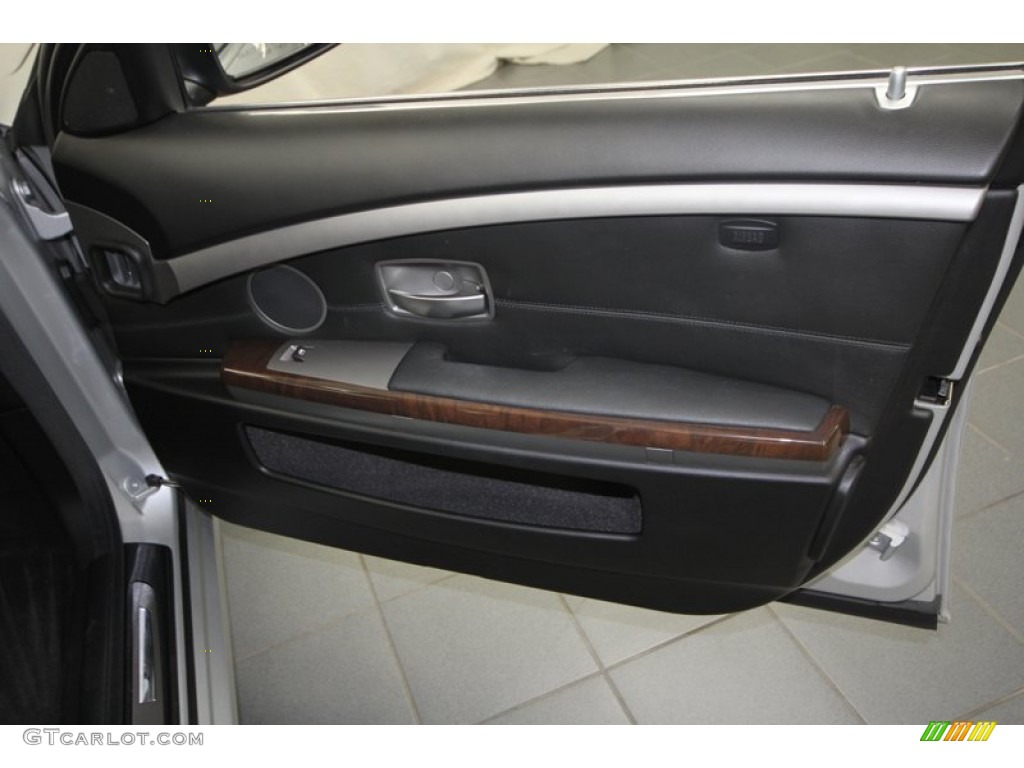 2008 BMW 7 Series 750i Sedan Black Door Panel Photo #70026842