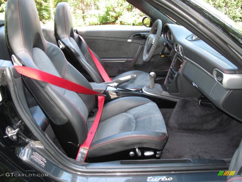 Black Interior 2009 Porsche 911 Turbo Cabriolet Photo #70027013