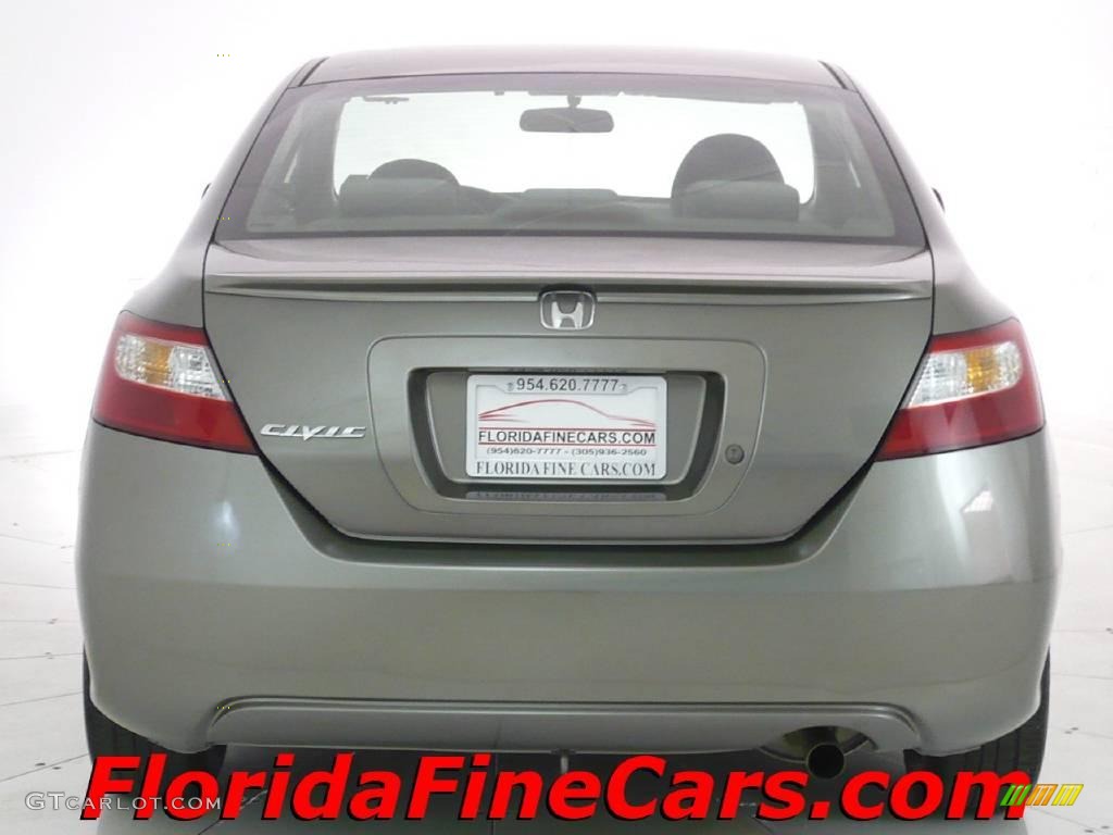 2006 Civic LX Coupe - Galaxy Gray Metallic / Gray photo #6