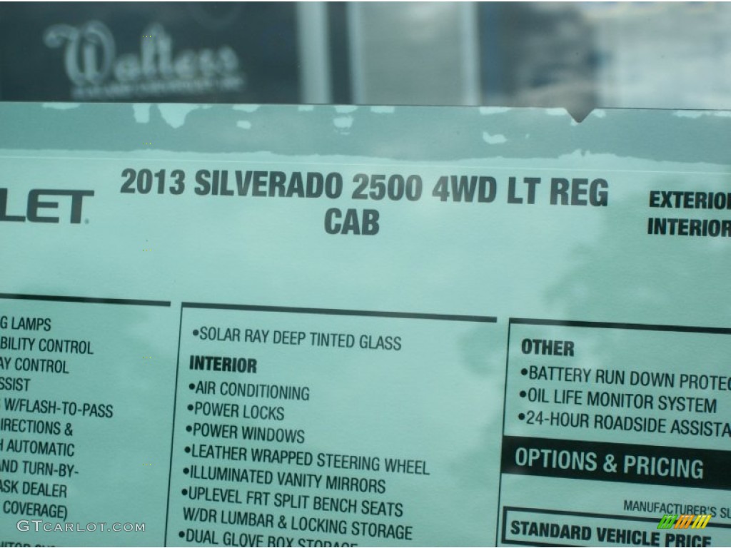 2013 Chevrolet Silverado 2500HD LT Regular Cab 4x4 Window Sticker Photo #70027604