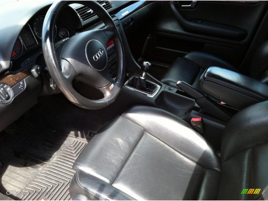 Black Interior 2004 Audi S4 4.2 quattro Sedan Photo #70029436