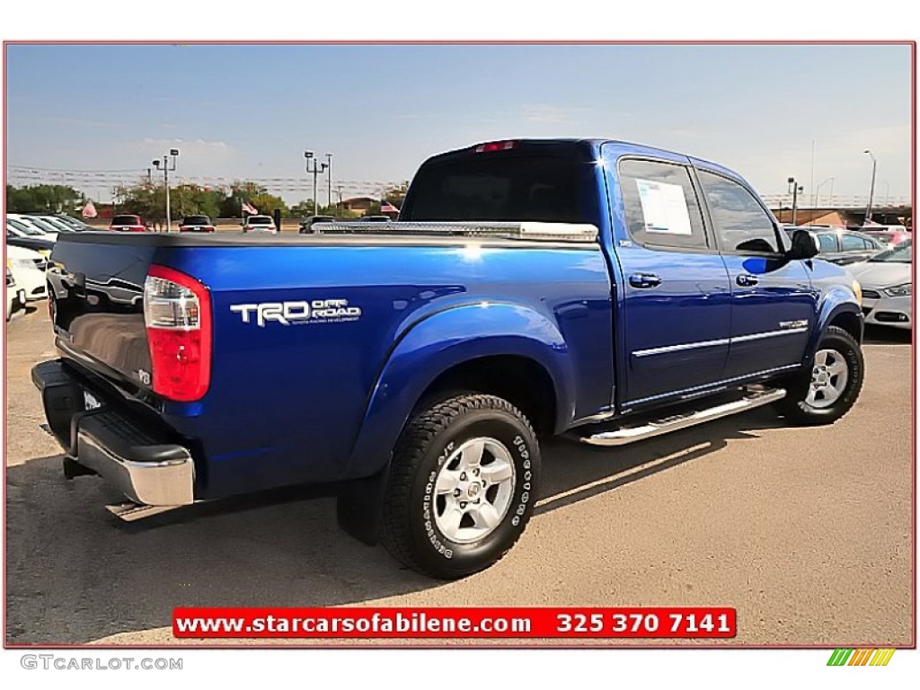 2006 Tundra SR5 Double Cab - Spectra Blue Mica / Light Charcoal photo #12
