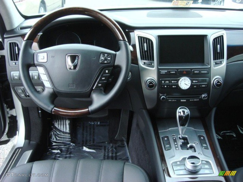 2012 Hyundai Equus Signature Jet Black Dashboard Photo #70036186