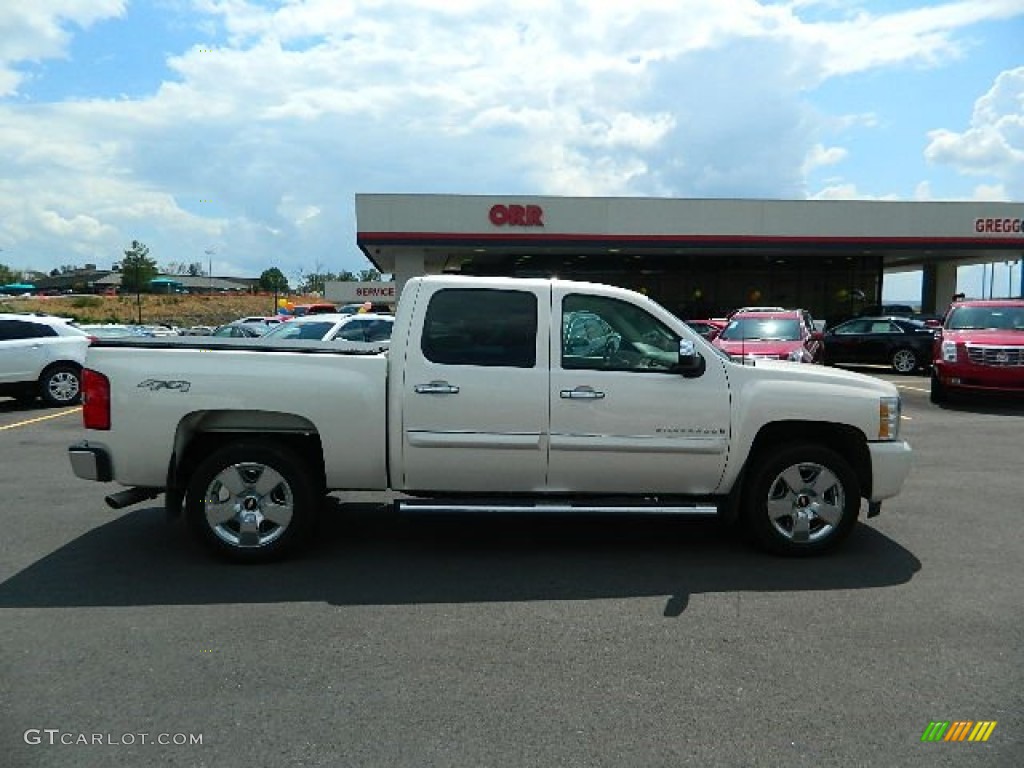2009 Silverado 1500 LTZ Crew Cab 4x4 - White Diamond Tricoat / Light Cashmere photo #2