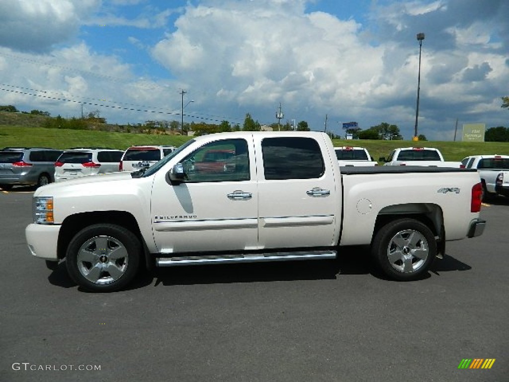 2009 Silverado 1500 LTZ Crew Cab 4x4 - White Diamond Tricoat / Light Cashmere photo #6