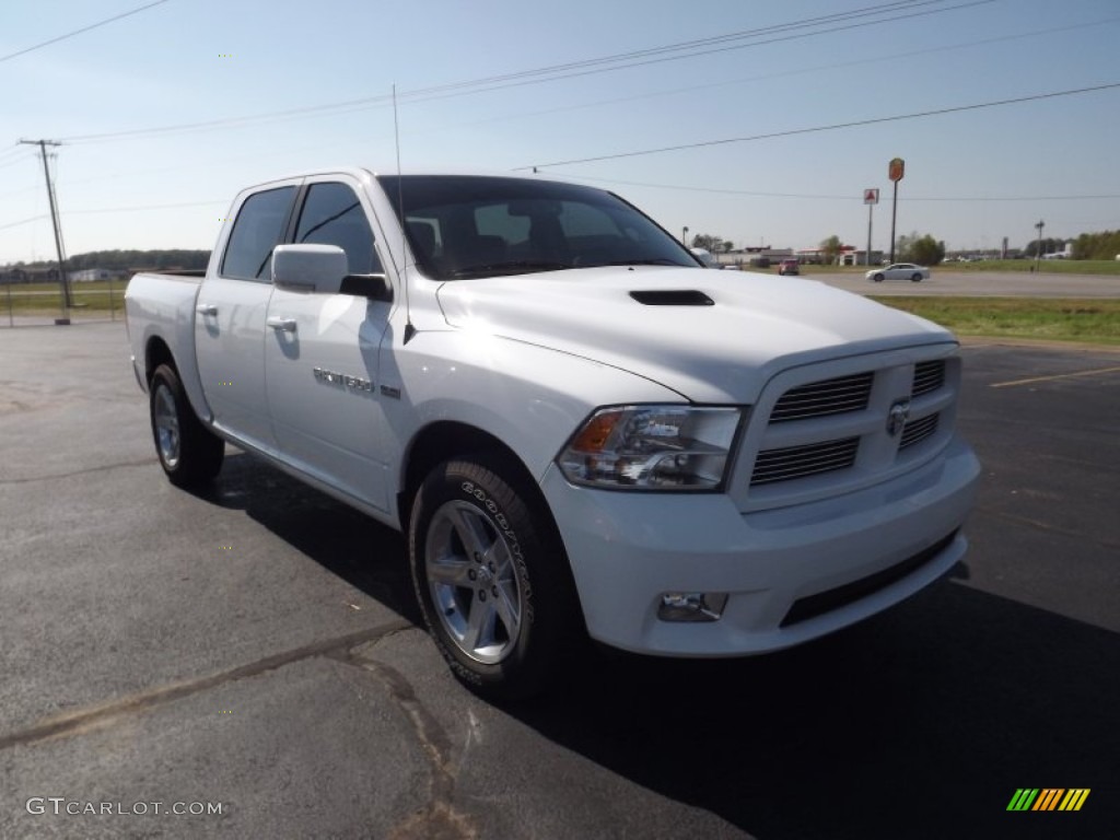 2012 Ram 1500 Sport Crew Cab 4x4 - Bright White / Dark Slate Gray photo #3